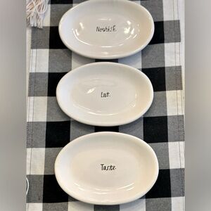 Rae Dunn Ceramic Oval Plates Set of 5